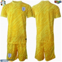 Otroški Nogometni dresi Anglija Vratar Gostujoči EP 2024 Kratek Rokav (+ Kratke hlače)